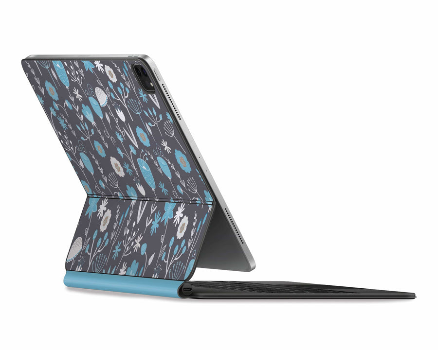 Sticky Bunny Shop Magic Keyboard Skin for iPad Pro 12.9" Cute Blue Flowers Magic Keyboard Skin for iPad Pro 12.9"