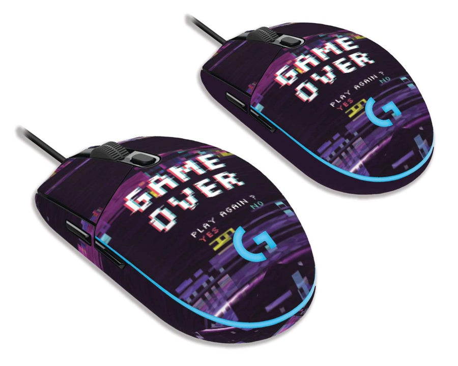 Game Over Glitch Logitech G203 Prodigy Mouse Skin