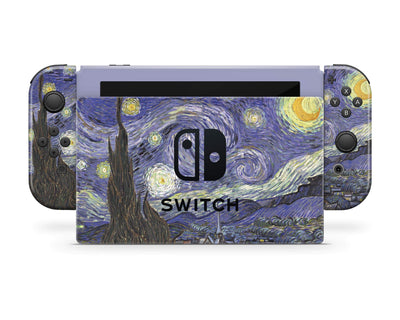 Sticky Bunny Shop Nintendo Switch Full Set Starry Night By Van Gogh Nintendo Switch Skin