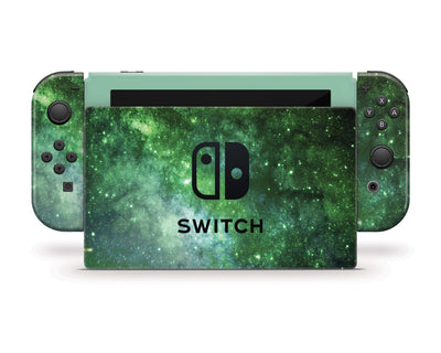 Sticky Bunny Shop Nintendo Switch Green Galaxy Nintendo Switch Skin