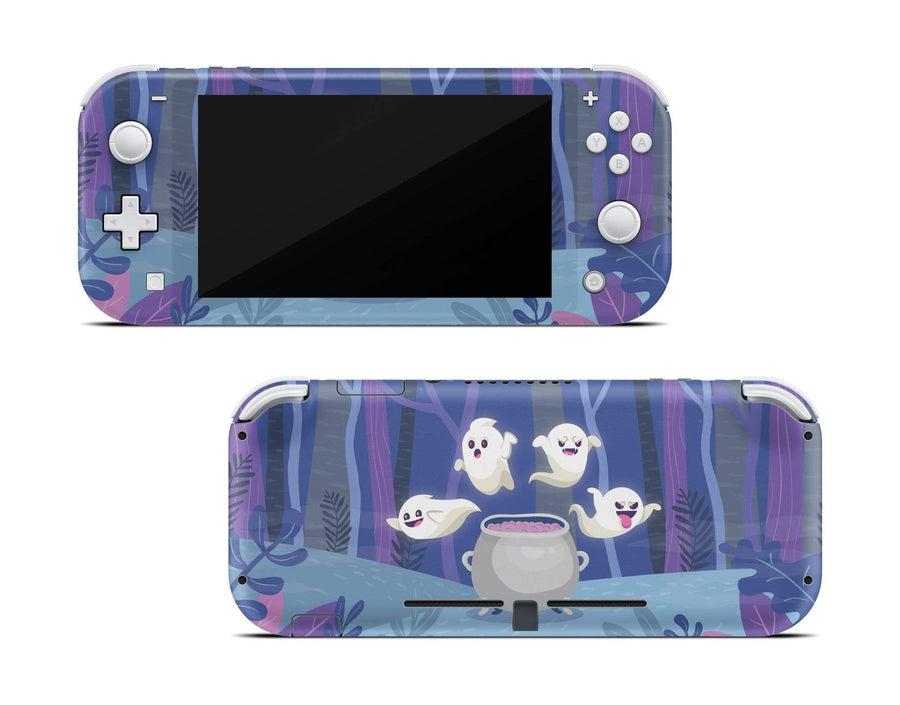 Sticky Bunny Shop Nintendo Switch Lite Spooky Ghosts Purple Edition Nintendo Switch Lite Skin