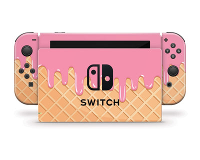 Sticky Bunny Shop Nintendo Switch Melted Ice Cream Cone Nintendo Switch Skin
