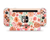 Sticky Bunny Shop Nintendo Switch Orange Watercolor Flowers Nintendo Switch Skin