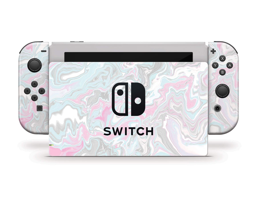 Sticky Bunny Shop Nintendo Switch Pastel Marble Nintendo Switch Skin