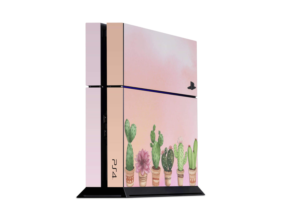 Sticky Bunny Shop Playstation 4 Playstation 4 Watercolor Cactus Playstation 4 Skin