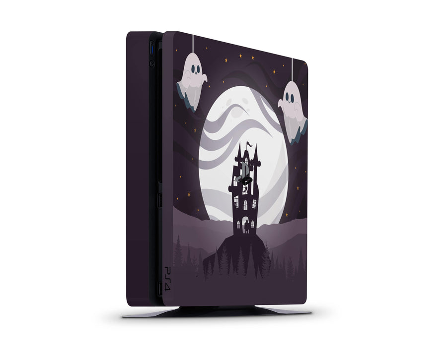 Sticky Bunny Shop Playstation 4 Slim Spooky Ghosts Moon Edition Playstation 4 Slim Skin