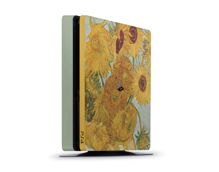 Sticky Bunny Shop Playstation 4 Slim Twelve Sunflowers By Van Gogh Playstation 4 Slim Skin