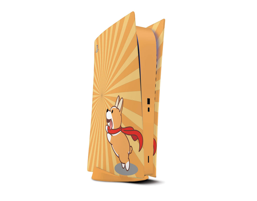 Sticky Bunny Shop Playstation 5 Digital Edition Cute Corgi PS5 Digital Edition Skin