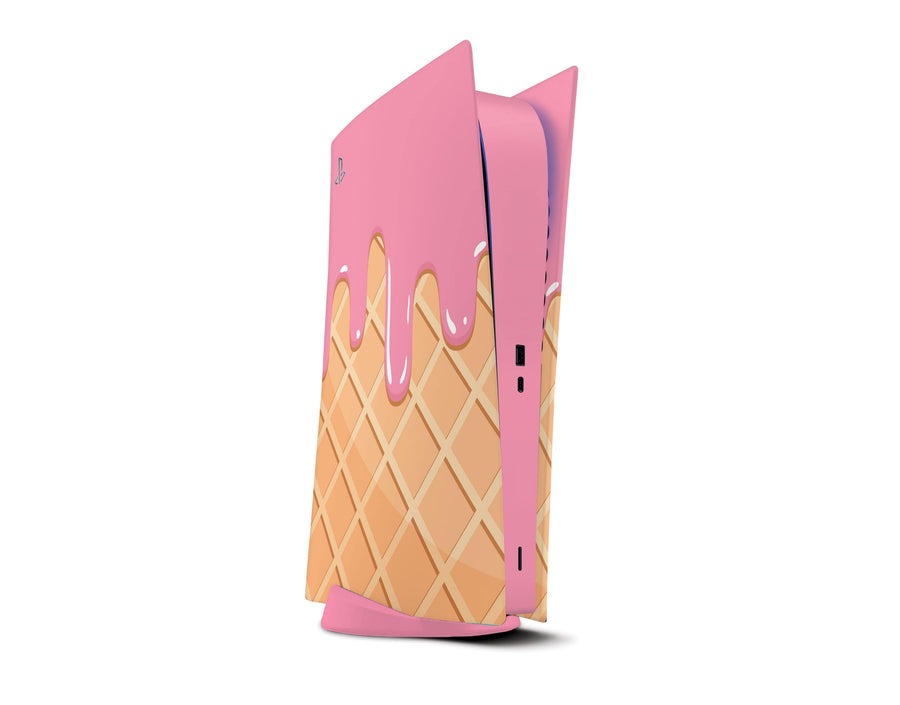 Sticky Bunny Shop Playstation 5 Digital Edition Melted Ice Cream Cone PS5 Digital Edition Skin