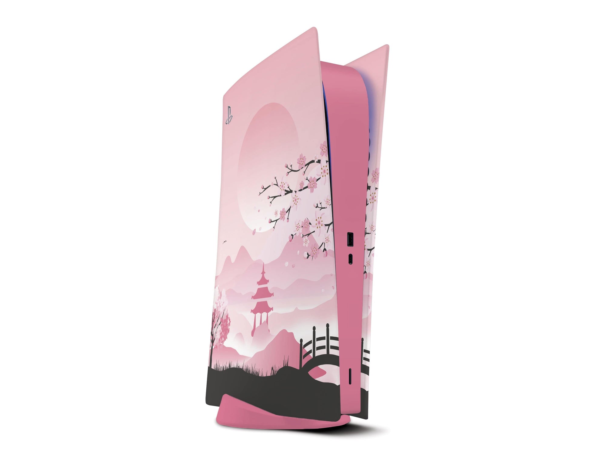 Pink Sakura PS5 Digital Edition Skin - StickyBunny
