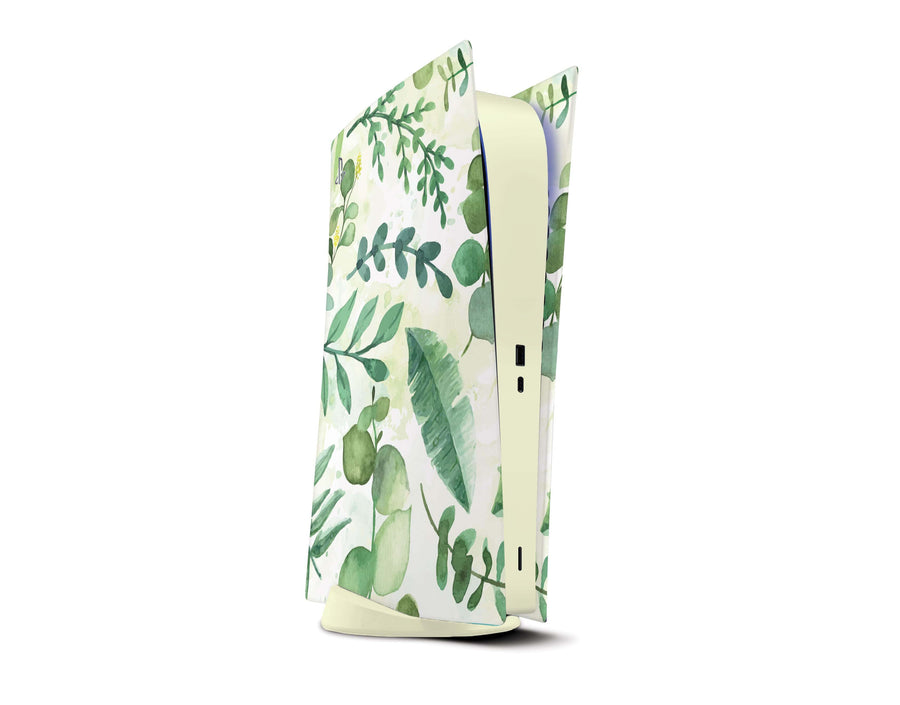 Sticky Bunny Shop Playstation 5 Digital Edition Watercolor Leaves PS5 Digital Edition Skin