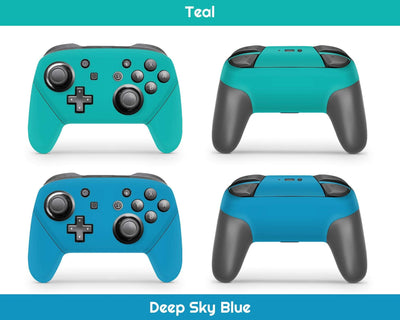 Sticky Bunny Shop Pro Controller Classic Solid Color Nintendo Switch Pro Controller Skin | Choose From A Variety Of Color Options
