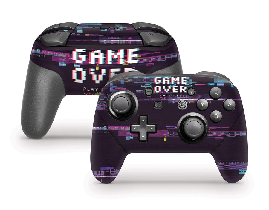 Sticky Bunny Shop Pro Controller Game Over Glitch Nintendo Switch Pro Controller Skin