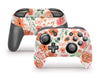 Sticky Bunny Shop Pro Controller Orange Watercolor Flowers Nintendo Switch Pro Controller Skin