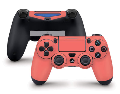 Sticky Bunny Shop PS4 Controller Coral Classic Solid Color PS4 Controller Skin | Choose Your Color