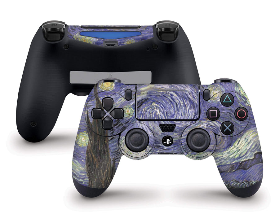 Sticky Bunny Shop PS4 Controller Starry Night By Van Gogh PS4 Controller Skin