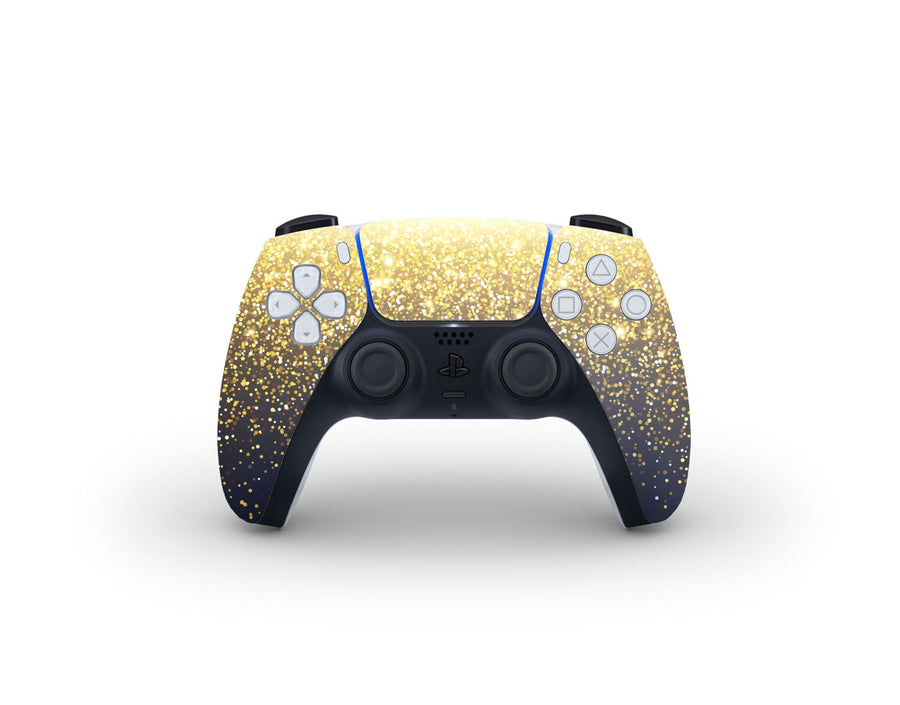 Sticky Bunny Shop PS5 Controller Gold Simple Dots PS5 Controller Skin