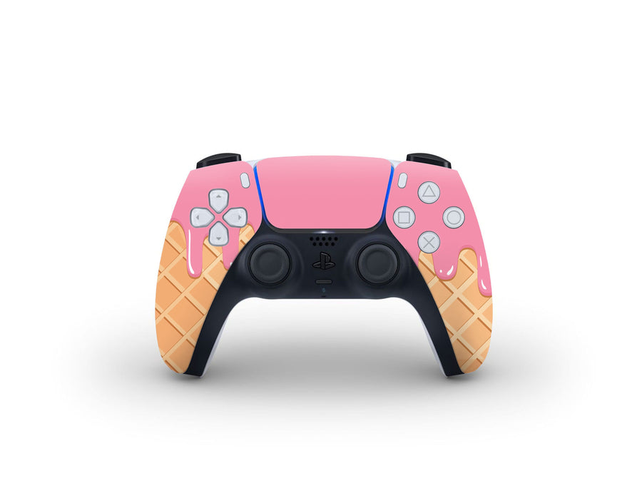 Sticky Bunny Shop PS5 Controller Melted Ice Cream Cone PS5 Controller Skin