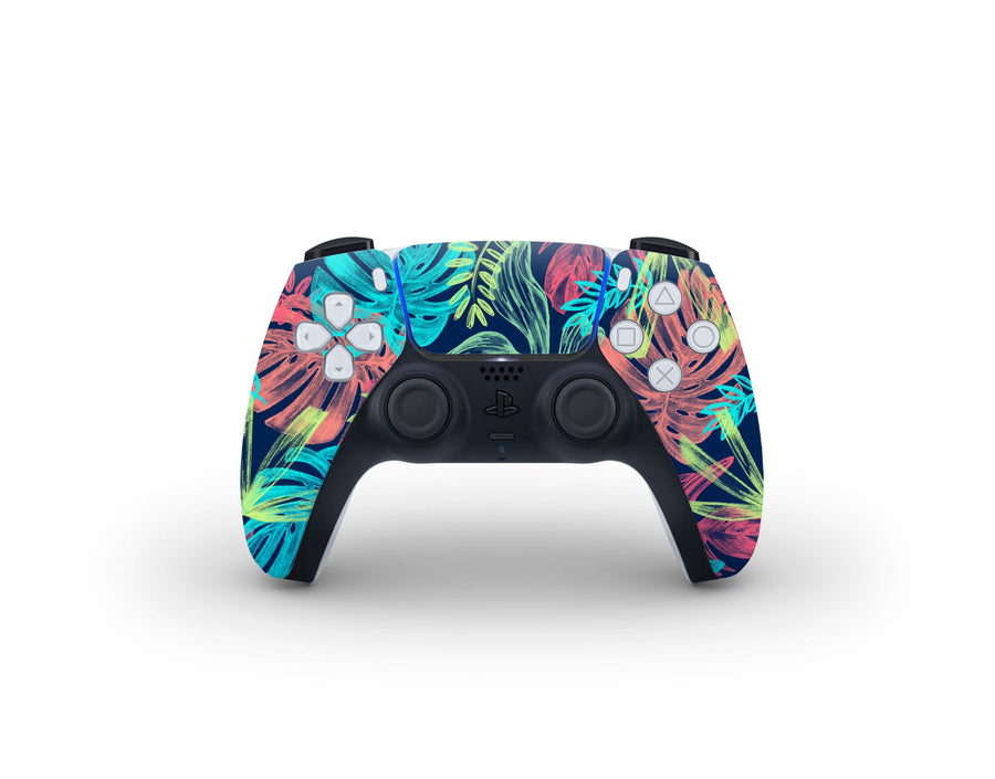 Sticky Bunny Shop PS5 Controller Neon Tropical PS5 Controller Skin