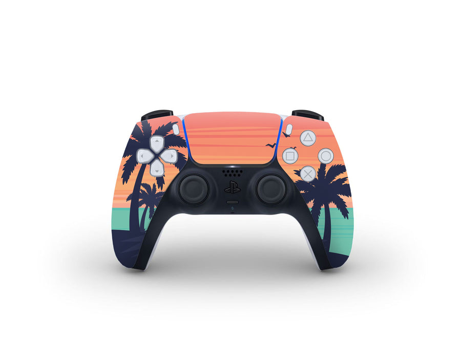 Sticky Bunny Shop PS5 Controller Sunset Beach PS5 Controller Skin