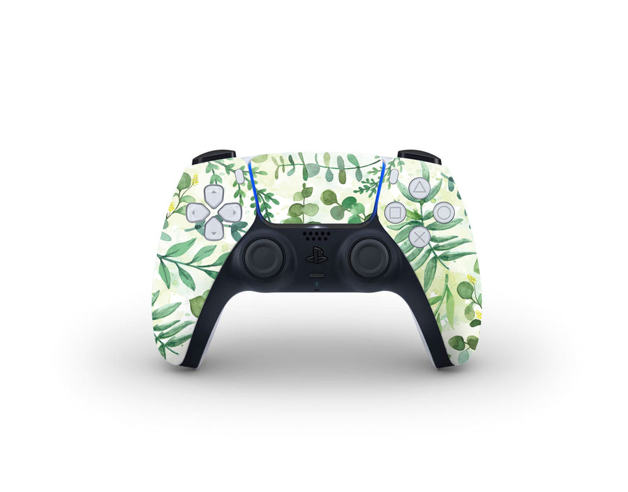 Sticky Bunny Shop PS5 Controller Watercolor Leaves PS5 Controller Skin