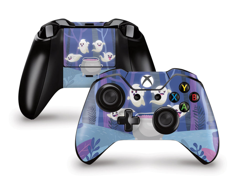 Sticky Bunny Shop Xbox Controller Spooky Ghosts Purple Edition Xbox Controller Skin