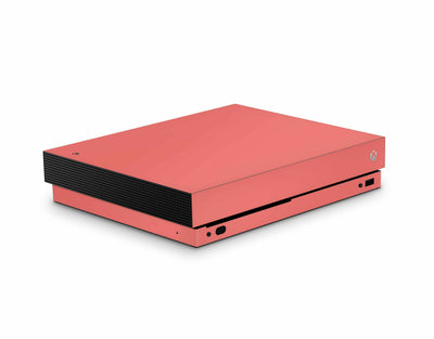 Sticky Bunny Shop Xbox One X Coral Classic Solid Color Xbox One X Skin | Choose Your Color