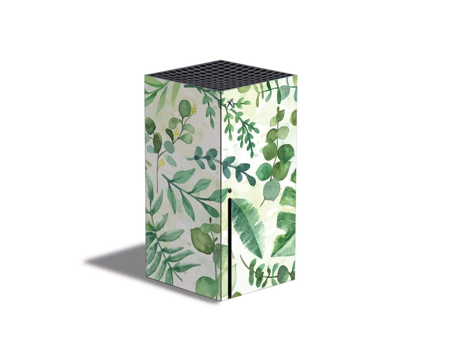 Sticky Bunny Shop Xbox Series X Watercolor Leaves Xbox Series X Skin